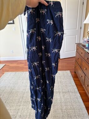 L.L. Bean Navy and Heathered Gray Plaid Lounge Pants